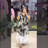 Chiffon Long Floral Printed Frog | Swag Edition (FL-PF005)